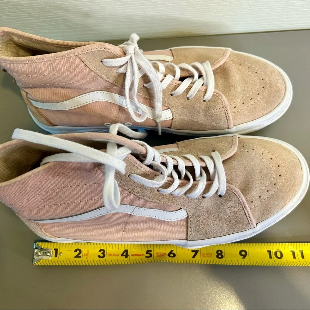 đâVansâ Dusty Rose High Tops w/ Platform Sole Size 11.5 Womenâs 10 Menâs - Picture 12 of 13